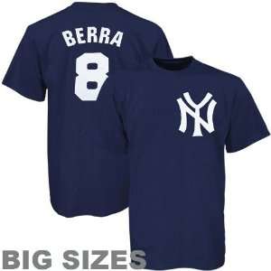   Yankees #8 Cooperstown Retired Player Big Sizes T shirt   Navy Blue