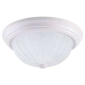 Westinghouse 64362 Two Light Flush Mount Ceiling Fixture, White with 