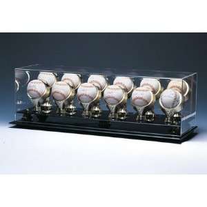  Ultimate 12 Ball with Gold Rings and Riser Display Case 