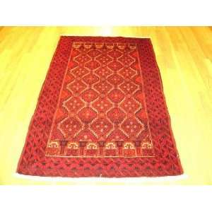    3x6 Hand Knotted Baluch Persian Rug   64x39