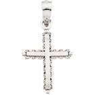   14K White Gold 14.00X11.50 Mm Youth Ornate Cross With 15 Chain