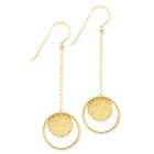 goldia 14k Gold Circle w/Disc Dangle Earrings