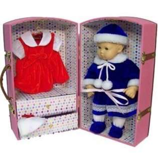   Treasures Canvas with Wood Doll Trunk for Bitty Baby or Up to 15 Dolls