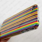 Designer Colorful Rainbow Stripe Hard Back Case Cover for Apple iPhone 