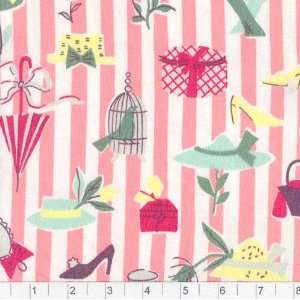  54 Wide Shopaholic Stripe Pretty Pink Fabric By The Yard 