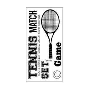  Technique Tuesday Clear Stamps 2X4 Tennis; 3 Items/Order 