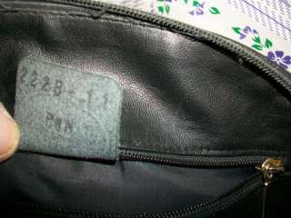 Longchamp Black Organizer Leather shoulder bag purse    