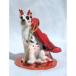  Great Dane Little Devil Dog Figurine   Harlequin