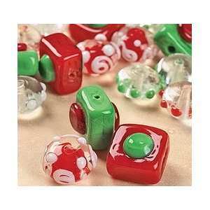  6   Christmas Colors Lampwork Glass Beads Arts, Crafts & Sewing