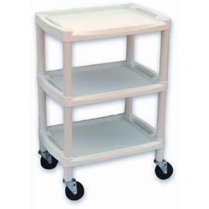  Plastic utility cart with 3 shelves for medical devices 