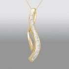 Journey 1/3 cttw Diamond Figure 8 Swirl Pendant. 10K Yellow Gold