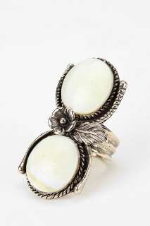 Ivory Double Stone Ring   Urban Outfitters