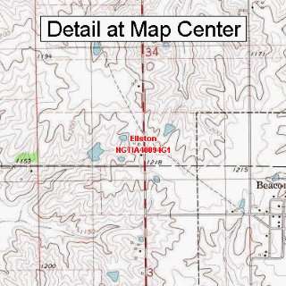 USGS Topographic Quadrangle Map   Ellston, Iowa (Folded/Waterproof 