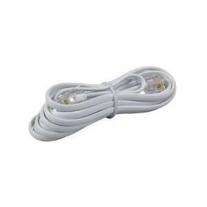   Phone Line Cord White Connect Telephone Devices/Telephone Jacks
