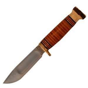  Marbles Ideal Knife with Leather Handle, Stag Pommel, and 