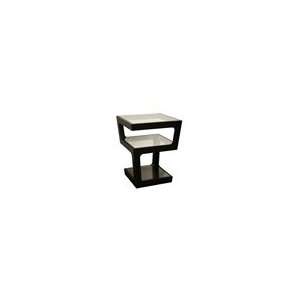  Clara Black Modern Tall 3 Tiered End Table