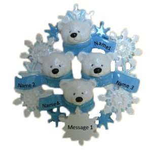  Personalized Christmas Polar Bear Wreath Christmas Holiday Gift 