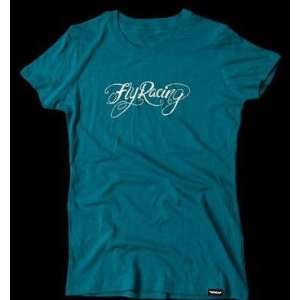  Fly Racing Womens Logo T Shirt   Medium/Teal Automotive