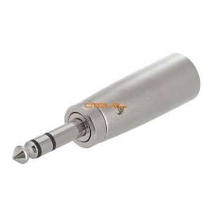  Cmple   3P XLR Plug to 6.35mm Stereo Plug Adapter 