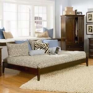 Atlantic Furniture Concord Bed with Open Footrail in Antique Walnut 