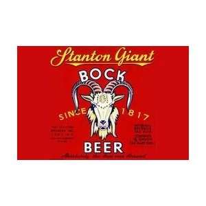  Stanton Giant Bock Beer 12x18 Giclee on canvas