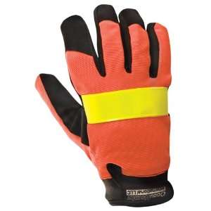  Gloves Hi Visibility Orange Cold Weather Waterproof Large 