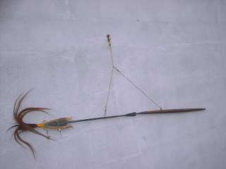 Vintage wood & iron Spear,with arrow blade cover,very detailed,52 