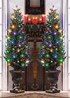   Indoor outdoor 70 LED battery light Christmas holiday trees with bases