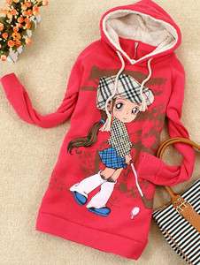   Girls Cotton Hoodie Coat Outerwear Top G518 S~M Size 4 Colors  