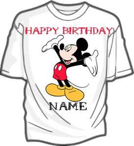 Mickey Mouse Personalized Party Favor Kids T Shirt  