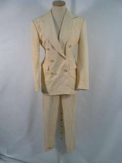 RALPH LAUREN White Wool Pants Suit Sz 4  