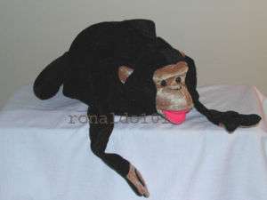 TWO MONKEY HATS BROWN VELVET PARTY RALLY COSTUME NEW  
