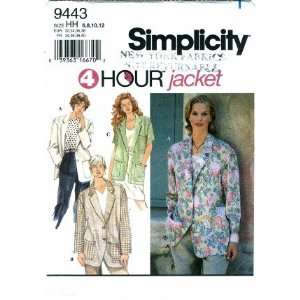 Simplicity 9443 Sewing Pattern Misses Button Front Jacket Size 6   12 
