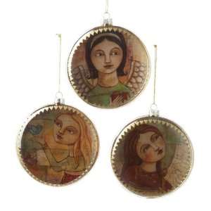  Club Pack of 12 Angel Decoupage Bubble Christmas Ornaments 