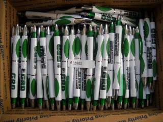 200 Ballpoint pens, GREEN, pens,black ink, misprints, rubber grips 