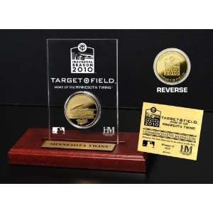  Twins Target Field Inaugural Season 24KT Gold Coin Etched 