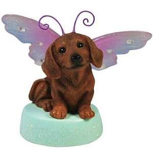  Winged Dachshund Puppy Lighted Figurine