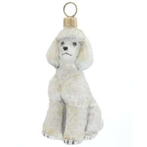 Toy Poodle   White Christmas Ornament