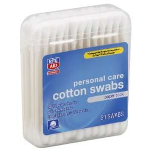  Rite Aid Pharmacy Cotton Swabs, Paper Stick 50 swabs 
