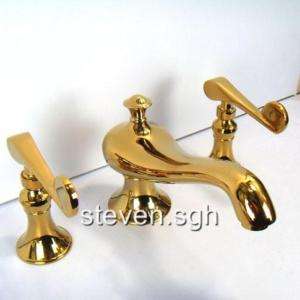 Polished Brass Bathroom Widespread Faucet Tap 6071H  