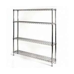  Industrial Wire Shelving Unit with 4 Shelves   8d x 96h 