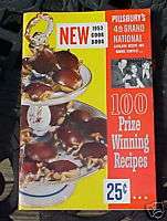 1953 Cook Book Pillsburys 1st Edition 100 Prize Recipe  