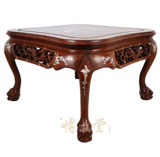Chinese Antique Carved Rosewood w/inlayed Coffee Table 11LP26  