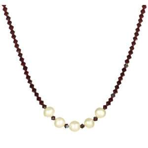   and White Freshwater Cultured Pearls in Birthstone Colors. July Ruby