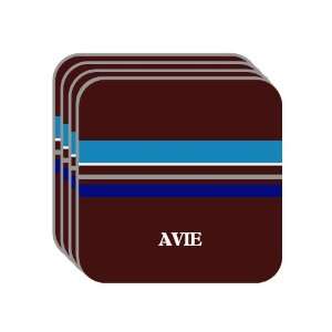   AVIE Set of 4 Mini Mousepad Coasters (blue design) 
