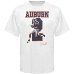  NCAA Cam Newton Auburn Tigers #2 Player T shirt   White 