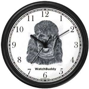  Toy Poodle Dog Wall Clock by WatchBuddy Timepieces (White 