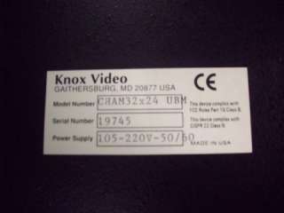 KNOX VIDEO CHAMELEON CHAM 32x24 UBM AUDIO VIDEO ROUTING SWITCHER 
