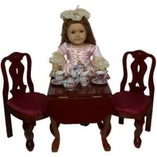   with 2 Queen Ann Chairs Scaled to Fit American Girl Dolls 