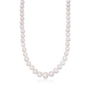  8 12mm Pearl Necklace With 14kt Yellow Gold Clasp Jewelry
